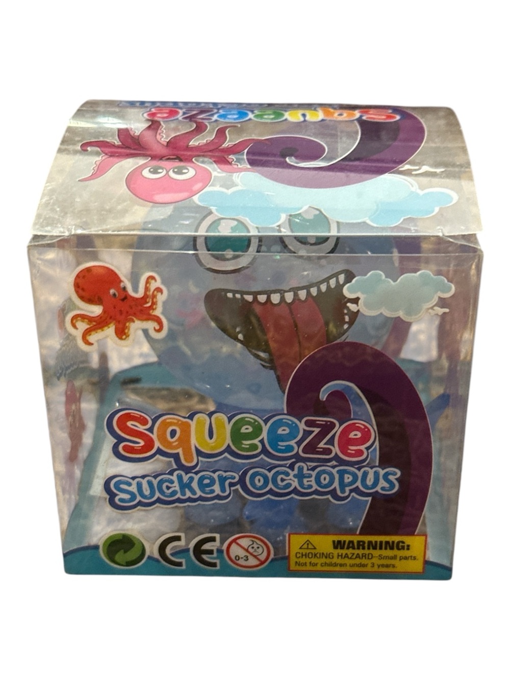Squeeze Sucker Octopus Toy - Purple and Pink